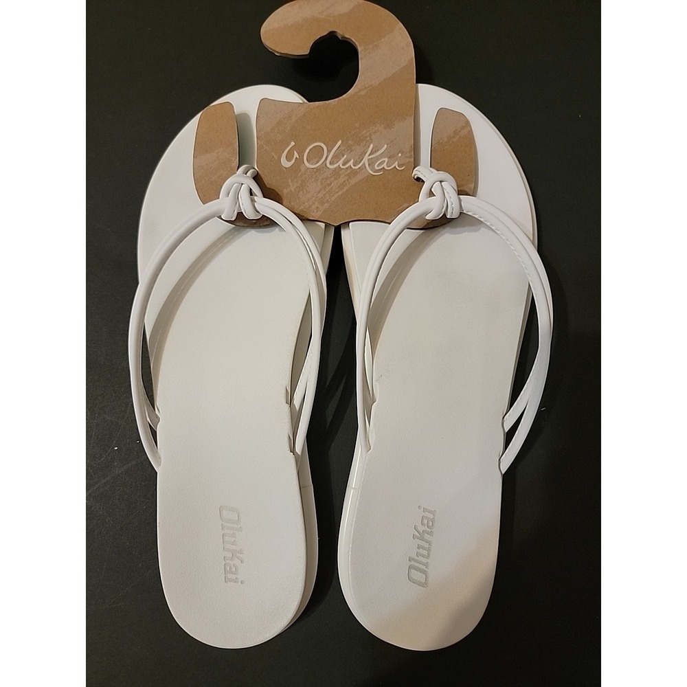 White Olukai Flip Flop Sandals Size  10-11